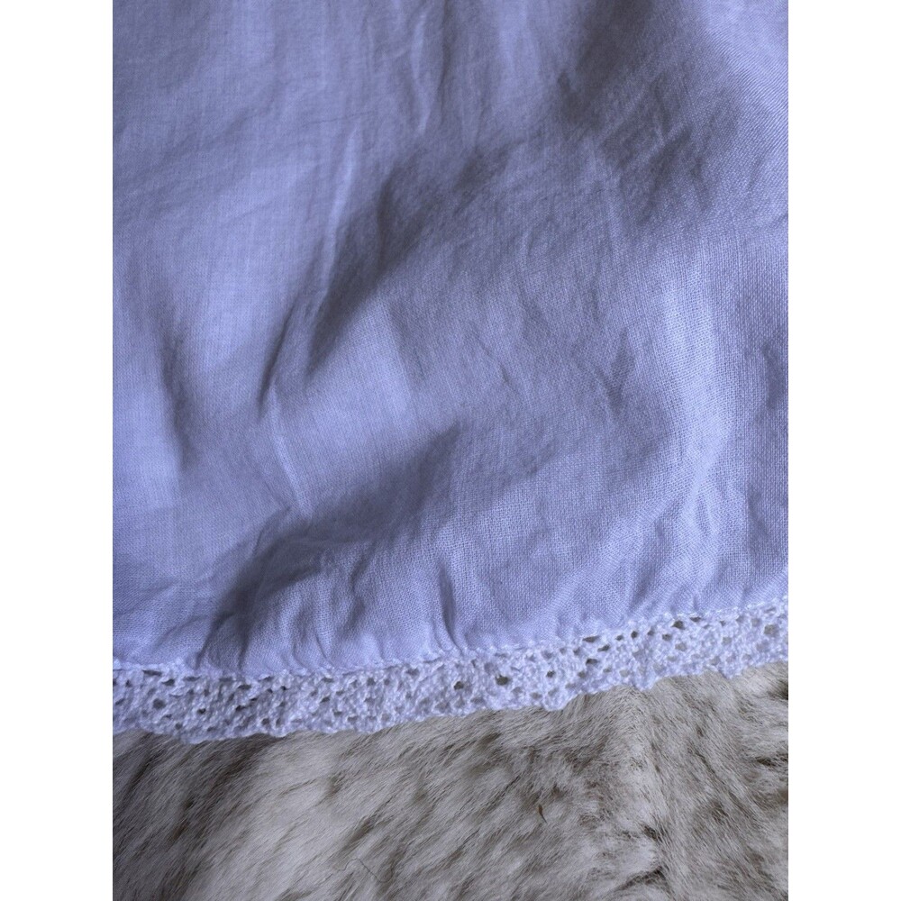 Earthbound Trading Co Blouse Size XL Flowy Boho Kimono Sleeveless Blue White EUC - Picture 7 of 8